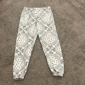 White and Black sweatpants